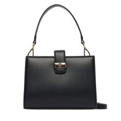 Torebka Tommy Hilfiger. Czarne torebki klasyczne TOMMY HILFIGER, bez wzorów, bez dodatków. Za 569.99 zł.