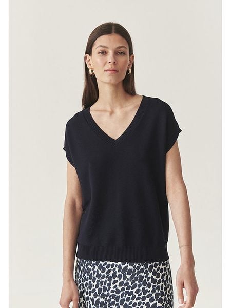 TATUUM Sweter "Ezalja" w kolorze granatowym rozmiar: XL. Czarne swetry Tatuum, xl, bez wzorów, bez ramiączek. Za 129.95 zł.