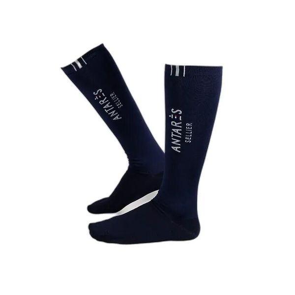 Skarpety jeździeckie Antarès Chaussettes Antares. Niebieskie skarpety ANTARES, bez wzorów, z bawełny. Za 97.50 zł.