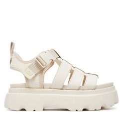 Sandały Ugg. Sandały UGG, bez wzorów, bez obcasa, na płaskiej podeszwie, bez zapięcia. Za 509.99 zł.