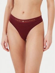 Tommy Hilfiger Stringi UW0UW05589 Czerwony. Czerwone stringi TOMMY HILFIGER, bez wzorów, z bawełny. Za 59.99 zł.