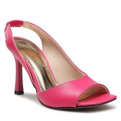 Sandały Karino. Czerwone sandały Karino, bez wzorów, bez obcasa, na szpilce, bez zapięcia. Za 389.99 zł.