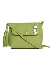 Lucca Baldi Skórzana torebka "Bagni" w kolorze zielonym - 25 x 17 x 7 cm rozmiar: onesize. Zielone torby na ramię Lucca Baldi, z aplikacjami, z materiału, na ramię, bez dodatków. Za 217.99 zł.
