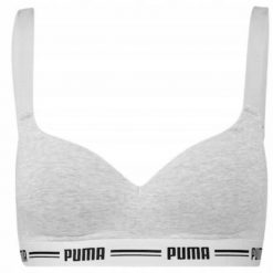 Biustonosz Sportowy Z Wyściełanymi Ramiączkami Dla Kobiet. Szare bielizna sportowa Puma, l, bez wzorów. Za 143.99 zł.