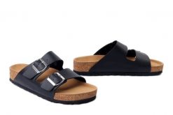 RIEKER V6391-00 black, klapki damskie. Czarne klapki Rieker, bez wzorów, bez obcasa. Za 289.90 zł.