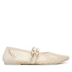 Baleriny JENNY. Brązowe baleriny Jenny, bez wzorów, bez obcasa. Za 55.99 zł.