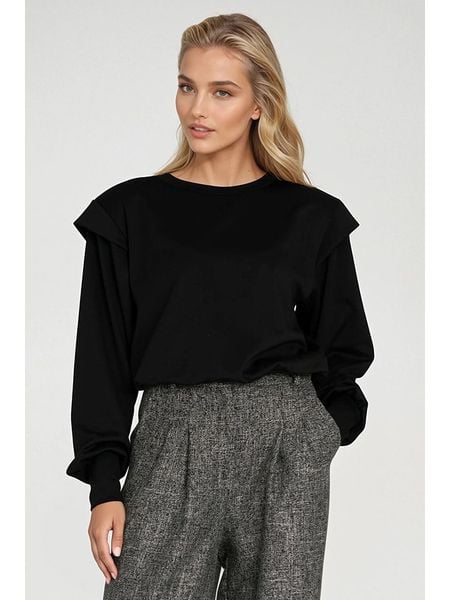 Nife Bluza w kolorze czarnym rozmiar: 42. Czarne bluzy Nife, bez wzorów, bez kaptura. Za 149.95 zł.