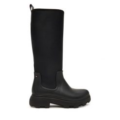 Kalosze Tommy Hilfiger. Czarne kalosze TOMMY HILFIGER, bez wzorów. Za 559.99 zł.
