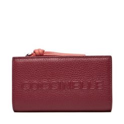 Duży Portfel Damski Coccinelle. Czerwone portfele Coccinelle, bez wzorów. Za 549.99 zł.