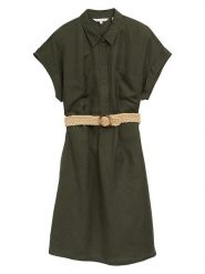 Tom Tailor Sukienka w kolorze khaki rozmiar: 36. Brązowe sukienki Tom Tailor, na co dzień, s, bez wzorów, z tkaniny, klasyczne, bez kołnierzyka, bez ramiączek, midi, proste. Za 122.96 zł.