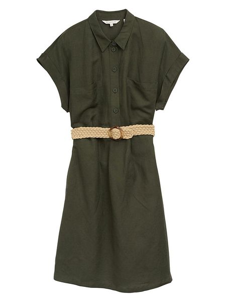 Tom Tailor Sukienka w kolorze khaki rozmiar: 40. Brązowe sukienki Tom Tailor, na co dzień, s, bez wzorów, z tkaniny, klasyczne, bez kołnierzyka, bez ramiączek, midi, proste. Za 174.95 zł.