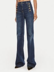 Elisabetta Franchi Jeansy PJ-67D-46E2 Granatowy Regular Fit. Niebieskie jeansy Elisabetta Franchi, bez wzorów. Za 1,549.00 zł.