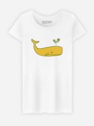 WOOOP Koszulka "Peace Whale" w kolorze białym rozmiar: L. Białe bluzki Wooop, l, bez wzorów, bez kołnierzyka, bez ramiączek. Za 56.99 zł.