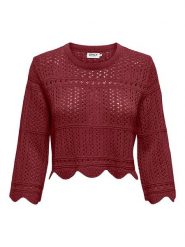 ONLY Sweter w kolorze bordowym rozmiar: M. Czerwone swetry Only, m, bez wzorów, bez ramiączek. Za 66.16 zł.