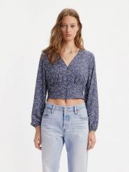 Levi´s Bluzka "Tamara" w kolorze granatowym rozmiar: M. Niebieskie bluzki m, bez wzorów, z bawełny, bez kołnierzyka, bez ramiączek. Za 105.14 zł.