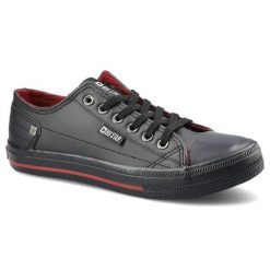 Czarne Trampki Big Star Damskie Modne Półbuty. Czarne trampki Big Star, bez wzorów, z gumy, bez zapięcia. Za 129.00 zł.