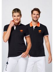 Polo Sylt Koszulka polo w kolorze czarnym rozmiar: L. Czarne koszulki polo Polo Sylt, l, bez wzorów, bez kołnierzyka, bez ramiączek. Za 92.42 zł.