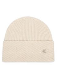 Calvin Klein Czapka LV04F8118G Kremowy. Białe czapki Calvin Klein, bez wzorów, z wełny. Za 169.99 zł.