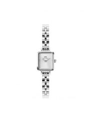 Daniel Wellington Zegarek Quadro Mini Arch DW00100844 Srebrny. Szare, analogowe zegarki Daniel Wellington, srebrne. Za 909.99 zł.