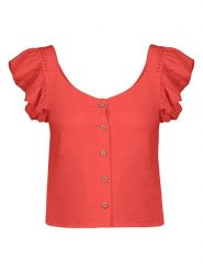 Sublevel Bluzka w kolorze czerwonym rozmiar: M/L. Czerwone bluzki Sublevel, l, bez wzorów, z koronki, bez kołnierzyka, bez ramiączek. Za 66.00 zł.