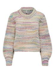 ONLY Sweter "Carma" w kolorze kremowym ze wzorem rozmiar: XL. Brązowe swetry Only, xl, bez wzorów, ze splotem, bez ramiączek. Za 74.81 zł.