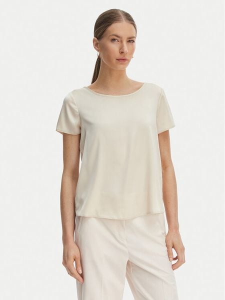 Rinascimento Bluzka CFC0127880003 Beżowy Regular Fit. Brązowe bluzki Rinascimento, l, bez wzorów, z syntetyku, bez kołnierzyka, bez ramiączek. Za 175.99 zł.