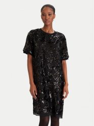 DKNY Sukienka koktajlowa DD54AN74 Czarny Regular Fit. Czarne sukienki DKNY, bez wzorów, z syntetyku, wizytowe, bez kołnierzyka, bez ramiączek. Za 839.99 zł.