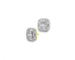 Kolczyki z żółtego złota z diamentami - 1,00 ct - próba 585. Żółte kolczyki Apart, z diamentem, złote. Za 9,290.00 zł.