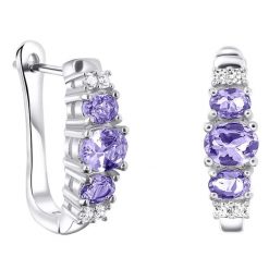 ERIN Srebrne kolczyki tanzanity angielskie zapięcie 1,8 ct. Szare kolczyki Braccatta, z cyrkonią, srebrne, z angielskim zapięciem. Za 592.00 zł.