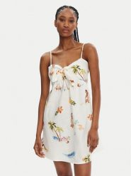 Seafolly Sukienka letnia Isla Palm 55395-DR Écru Regular Fit. Sukienki Seafolly, na lato, s, bez wzorów, z wiskozy, bez kołnierzyka, bez ramiączek. Za 339.99 zł.