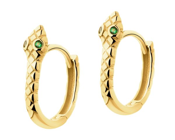 Złote kolczyki z emalią - węże. Żółte kolczyki Apart, złote. Za 1,219.00 zł.