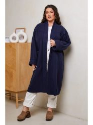 Curvy Lady Płaszcz przejściowy w kolorze granatowym rozmiar: 40/42. Niebieskie płaszcze Curvy Lady, bez wzorów, bez kaptura. Za 127.65 zł.