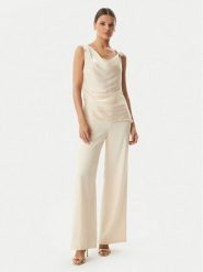 Rinascimento Kombinezon CFC0020280002 Beżowy jasny Regular Fit. Brązowe sukienki Rinascimento, xl, bez wzorów, z syntetyku, bez kołnierzyka, bez ramiączek. Za 819.99 zł.