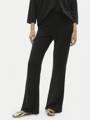 Vero Moda Spodnie dzianinowe Kanva 10296871 Czarny Regular Fit. Czarne spodnie materiałowe Vero Moda, xl, bez wzorów, z dzianiny. Za 119.99 zł.