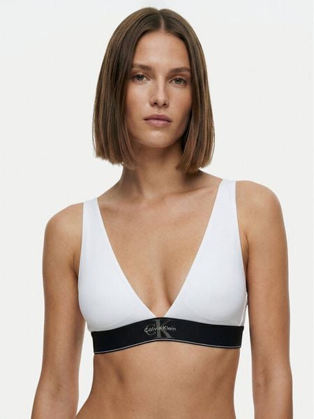 Calvin Klein Underwear Biustonosz braletka LV00QF8703 Biały. Białe biustonosze Calvin Klein Underwear, bez wzorów, z syntetyku. Za 169.99 zł.