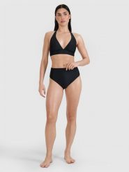 4F Dół od bikini damski - czarny XS. Czarne szorty 4f, bez wzorów, z elastanu, eleganckie, z podwyższonym stanem. Za 59.99 zł.