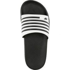 Klapki basenowe damskie KLD200 - czarny. Czarne klapki 4f, bez wzorów, z materiału, bez obcasa. Za 59.99 zł.