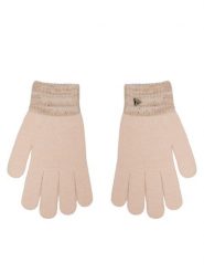 Guess Rękawiczki Damskie AW5238 WOL02 Beżowy. Brązowe rękawiczki Guess, z aplikacjami, z dzianiny. Za 129.99 zł.