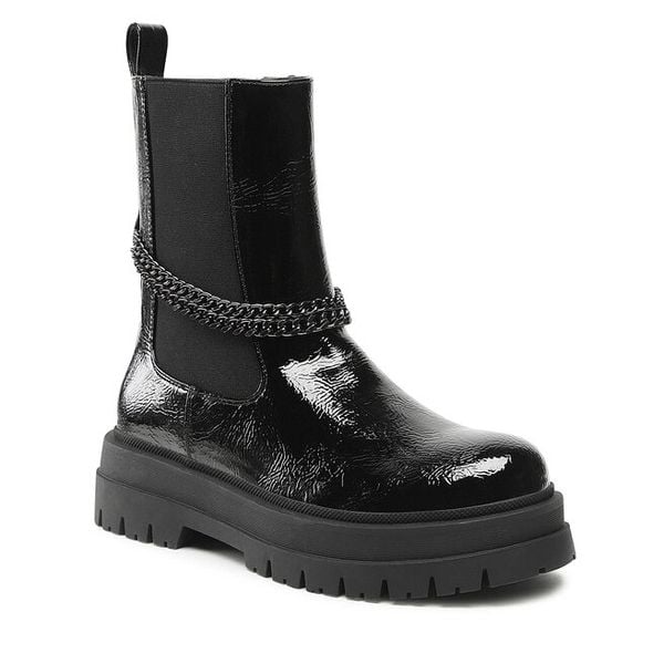 Botki DeeZee. Czarne botki DeeZee, bez wzorów, bez obcasa, na płaskiej podeszwie, bez zapięcia. Za 199.99 zł.