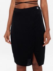 Calvin Klein Jeans Spódnica mini J20J220796 Czarny Regular Fit. Czarne spódnice Calvin Klein Jeans, l, bez wzorów, z jeansu, mini. Za 119.99 zł.