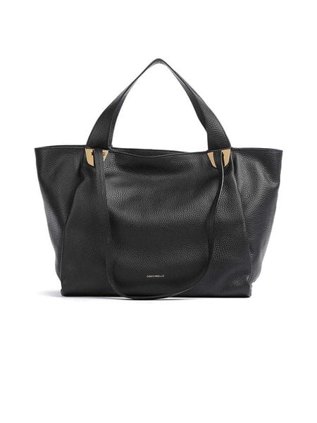 COCCINELLE Skórzana torebka w kolorze czarnym - 35 x 29 x 19 cm rozmiar: onesize. Czarne torby na ramię Coccinelle, bez wzorów, z materiału, na ramię, bez dodatków. Za 939.98 zł.