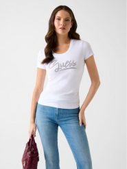 Guess T-Shirt 180524 Biały Classic Fit. Białe t-shirty Guess, xl, z aplikacjami, bez kołnierzyka, bez ramiączek. Za 179.99 zł.