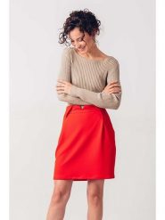 SKFK Spódnica "Artza" w kolorze czerwonym rozmiar: 44. Czerwone spódnice SKFK, bez wzorów, mini. Za 65.99 zł.