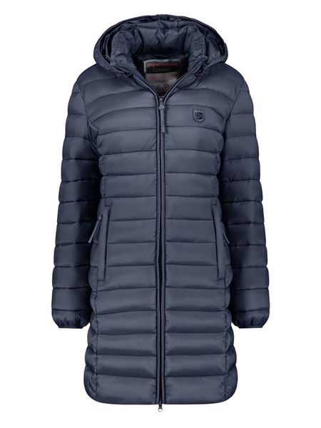 Geographical Norway Płaszcz pikowany "Atikotal" w kolorze granatowym rozmiar: XL. Niebieskie płaszcze Geographical Norway, xl, bez wzorów, bez kaptura. Za 160.58 zł.