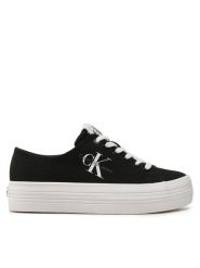 Calvin Klein Jeans Tenisówki Vulc Flatform Essential Mono YW0YW01030 Czarny. Czarne trampki Calvin Klein Jeans, bez wzorów, z jeansu, bez zapięcia. Za 359.99 zł.