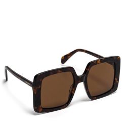 Okulary przeciwsłoneczne Nine West. Brązowe okulary przeciwsłoneczne Nine West, bez wzorów. Za 51.99 zł.