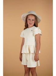 Le Chic Szorty "Dwasa" w kolorze kremowym rozmiar: 140. Brązowe szorty Le Chic, bez wzorów. Za 83.95 zł.