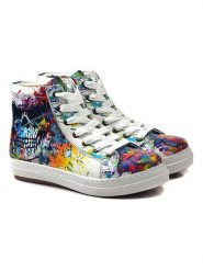 Goby Sneakersy w kolorze białym ze wzorem rozmiar: 40. Białe trampki Goby, bez wzorów, z materiału, za kostkę, bez zapięcia. Za 217.99 zł.