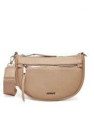 JENNY Torebka C-JNY-M-002-08 Beżowy. Brązowe listonoszki Jenny, bez wzorów, z materiału, bez dodatków. Za 129.99 zł.