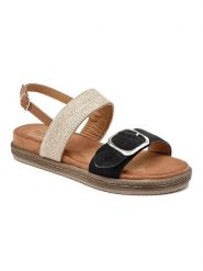 Sixth Sens Sandały w kolorze beżowo-brązowo-czarnym rozmiar: 40. Brązowe sandały Sixth Sens, bez wzorów, klasyczne, z otwartym noskiem, bez obcasa, bez zapięcia. Za 113.99 zł.